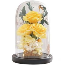 Cadeaux pour elle pour la Saint-Valentin - Rose Galaxy Flower Gift - Infinite Rosee, Cadeaux de roses artificielles sur fleur colorée, Dure