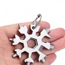 Cadeaux pour hommes et femmes, outil multifonction flocon de neige 18 en 1, cadeaux pour hommes pour Noël, outils à main, gadgets sympas pour cadeaux