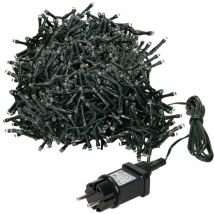 Skylantern - ecd Germany Cadena de Luces 20m Longitud 1000 led pvc Guirnalda de Luz Blanca Iluminación Navideña Interior Exterior IP-44 Cable de