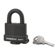 Thirard - Cadenas À Clé Fédéral Lock Sea Line Noir, Laiton, Extérieur, Anse Inox, 40mm, 2 Clés - Thirard