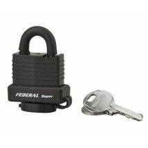 Cadenas À Clé Fédéral Lock Sea Line, Laiton, Extérieur, Anse Inox, 35mm, 2 Clés - Thirard