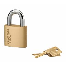 Cadenas À Clé Fédéral Lock 530, Laiton, Chantier, Anse Acier, 50mm, 2 Clés - Thirard