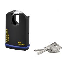 Federal Lock - Cadenas à clé Fédéral Lock 720-P, acier, chantier, anse protégée molybdène, 54mm, 2 clés, noir