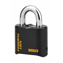Federal Lock - Thirard - Cadenas À Combinaison Fédéral Lock Sr, Acier, 4 Chiffres, Chantier, Anse Acier, 62mm, Noir - Thirard