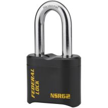 Federal Lock - Thirard - Cadenas À Combinaison Fédéral Lock Srh, Acier, 4 Chiffres, Chantier, Anse Acier, 62mm, Noir - Thirard