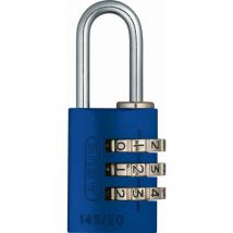 Cadenas à combinaison Abus aluminium 145/20 Bleu Lock-Tag - 46605