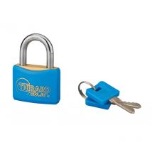 Cadenas à clé Mach, laiton, extérieur, anse acier, 40mm, 2 clés