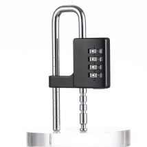 Cadenas à combinaison à 4 chiffres, serrure à combinaison, cadenas à combinaison, serrure longue, serrure à code en acier inoxydable