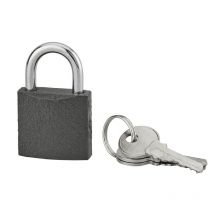 Cadenas ACERA gris à clé, base 30 mm, anse acier cémenté, 3 clés