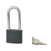 Serruprix - Cadenas acera gris à clé, base 50 mm, anse 1/2 haute 72 mm, anse acier cémenté, 3 clés