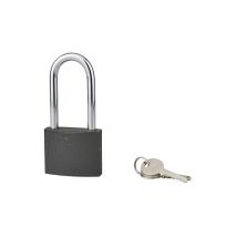 SP - Cadenas acera gris à clé, base 60 mm, anse 1/2 haute 79 mm, anse acier cémenté, 3 clés