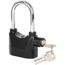 Cadenas avec alarme – Cadenas robuste résistant aux intempéries à anse longue – 110 dB – par