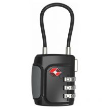 Cadenas Câble à Code pour Vélo, Valise, Sac de Voyage, Cadenas avec Combinaison à 3 Chiffres,noir