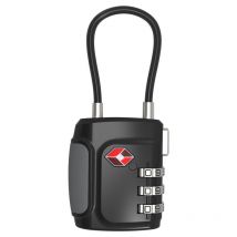 Cadenas Câble à Code pour Vélo, Valise, Sac de Voyage, Cadenas avec Combinaison à 3 Chiffres,noir - Ahlsen