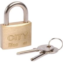 ISEO CITY – Cadenas à clé 30 mm – Laiton massif, 2 clés, Résistant à la corrosion, Sécurité avancée