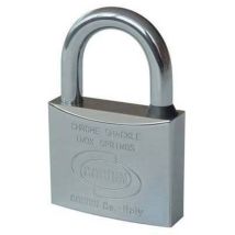 Cadenas à clé – Corps en laiton chromé – Arc en acier chromé – 2 clés – Corbin