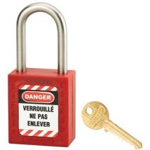 Cadenas de consignation 40 isolé à anse nylon hauteur 38 mm rouge Thirard