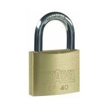 Cadenas à clé – Cadenas laiton gamme éco – 40 mm – 23,5 mm – Résistant à la corrosion – Sécurité fiable