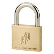 Cadenas MH2 à clé, corps en laiton et anse en acier cémenté, base de 25mm, 2 clés