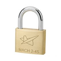FTH - Cadenas MH2 à clé, corps en laiton et anse en acier cémenté, base de 45mm, 2 clés