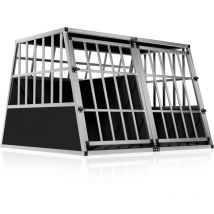 Cadoca - Dog Car Crate Aluminium Sturdy Transport Box Carrier Travel Pet Trunk Boot Puppy Transport Box xxl