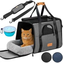 Scatola Per Il Trasporto Di Gatti Grigio 44x34x31cm Fino A 20kg