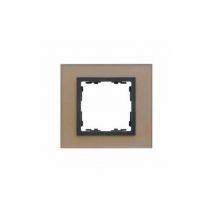 Cadre 1 élément nature cristal cuivre Simon 82 nature 82817-34