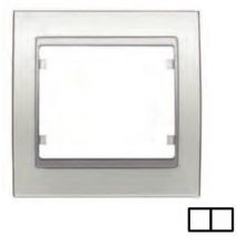 Cadre 2 éléments white satin BJC Mega 22002-BS
