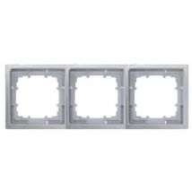 Cadre 3 éléments Siemens Delta Style metal platinum 5TG13231