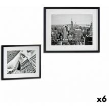 Giftdecor - Gift Decor Picture Wooden Building Glass 43 x 3 x 53 cm (6 pièces)