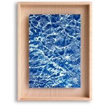 Swabdesign - Cadre Carpë cyanotype Eau 40x30cm Bleu