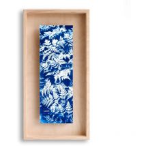 Swabdesign - Cadre Carpë cyanotype Fougères 40x20cm Bleu