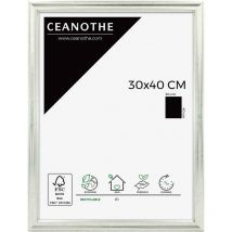 Cadre Photo Argent 30x40 cm - Cadre Photo Résine Recyclée Argent – Cadre pour Photo 30x40 cm Convient au A4 – Marque Française – Cadre Photo Circée