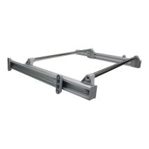 Ambos - Cadre coulissant - Décor : Gris clair - Hauteur : 110 mm - Largeur maxi : 1150 mm - Largeur mini : 750 mm - Matériau : Acier / Nylon