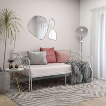 Cadre de canapé-lit extensible Lit adulte Contemporain Blanc Métal 90x200 cm 10196