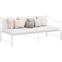 Maison Chic - Cadre de canapé-lit extensible Lit simple Lit Banquette Blanc Métal 90x200 cm XZZ3568 MaisonChic