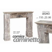 Cadre de cheminée en bois antique Shabby 110 x 23 x 96 h