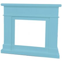 Habillage De Cheminée Bleu Turquoise Cm 95x109x21,5 Sined Cornice Camino Lipari Turchese
