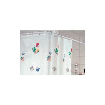 Inferramenta - cadre de douche d&39angle en aluminium blanc 80x80 cm 25 mm pour stores rideaux