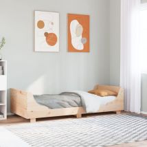 Avimac - Cadre de lit sans matelas 90x200 cm bois de pin massif