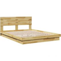 Cadre de lit avec tête de lit sans matelas 160 x 200 cm Vidaxl