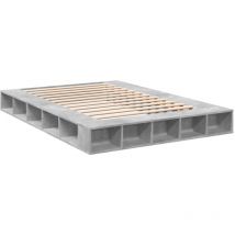 Cadre de lit sans matelas gris béton 160x200 cm Vidaxl