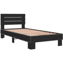Cadre de lit sans matelas noir 90x200 cm Vidaxl