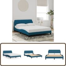 Cadre de lit et tête de lit sans matelas bleu 120x200cm velours - Cadre De Lit - Lit Double - Lit Bleu - Lit Velours - Literie