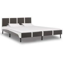 Furniture Limited - Cadre de lit sans matelas gris et blanc