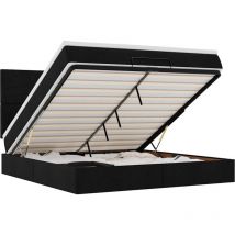 Vidaxl - Cadre de lit ottoman avec matelas noir 160x200 cm tissu