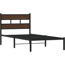 Vidaxl - Cadre de lit sans matelas avec tête de lit 100x200 cm