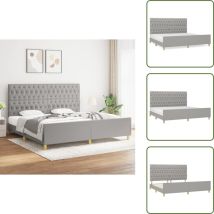 Cadre de lit sans matelas avec tête de lit gris clair tissu - Cadre De Lit - Lit Avec Têted'appui - Literie - Meubles De Chambre - Meuble Design