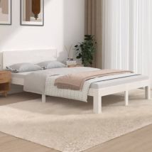 Cadre de lit sans matelas blanc 120x190 cm