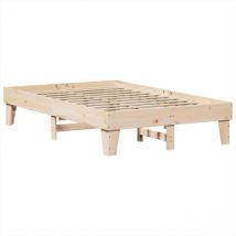 Cadre de lit sans matelas 120x190 cm bois de pin massif Vidaxl